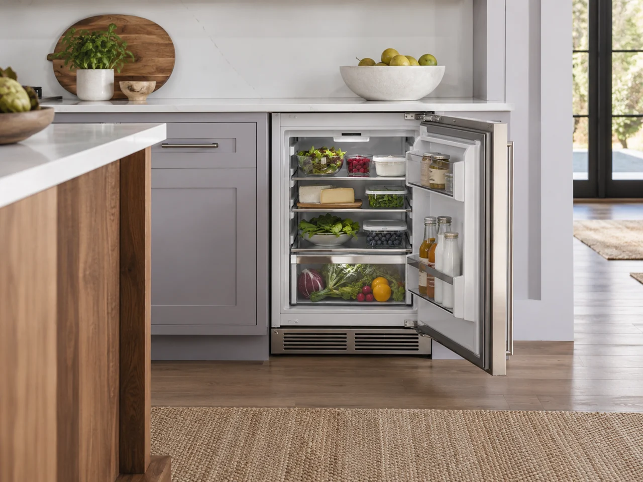 Illustration of Sub-Zero undercounter refrigerator
